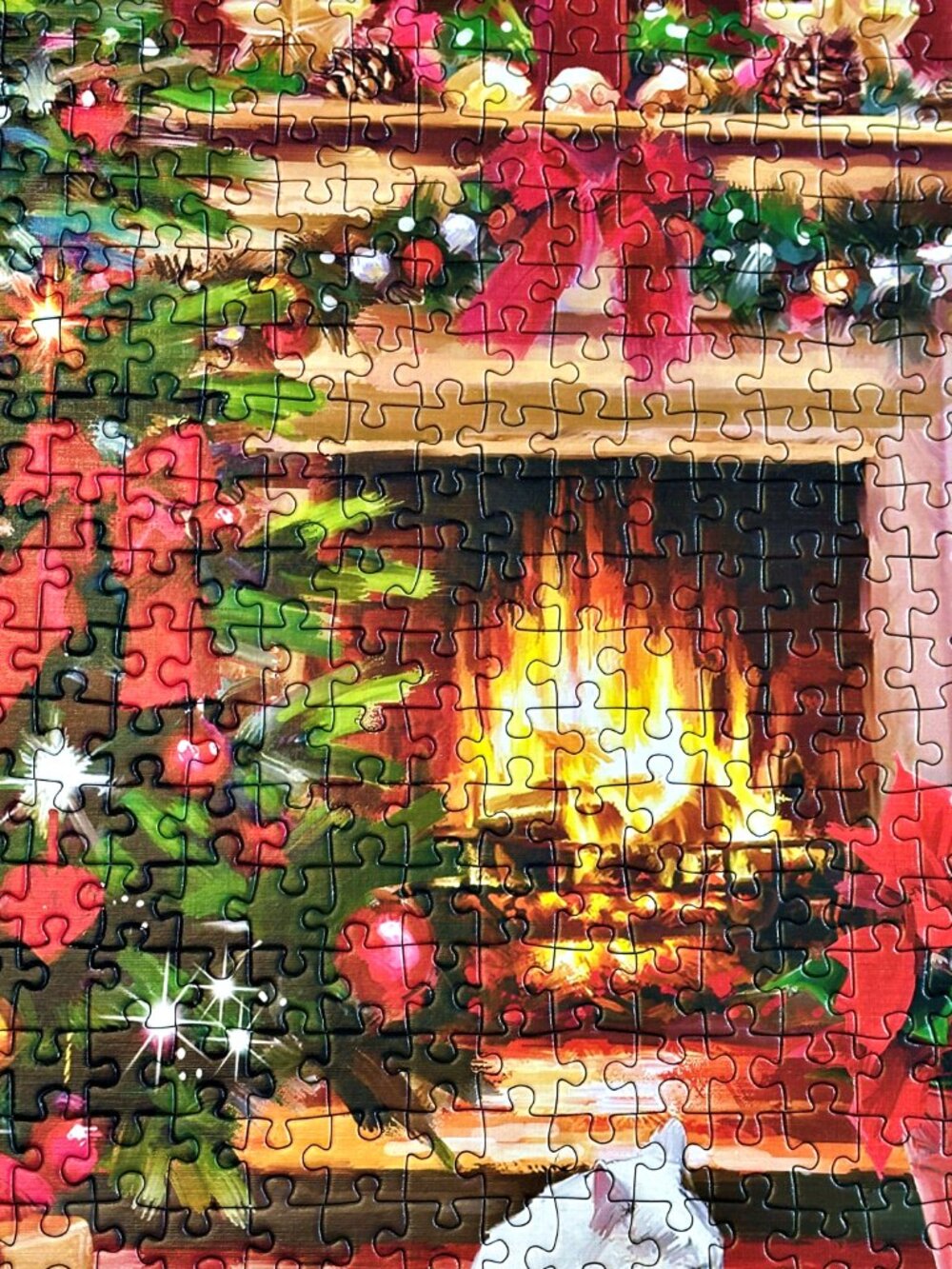 Christmas by the Fire LAB Jigsaw Puzzle 1000 Piece Portrait Clementoni COMPLETE! - Picture 5 of 8